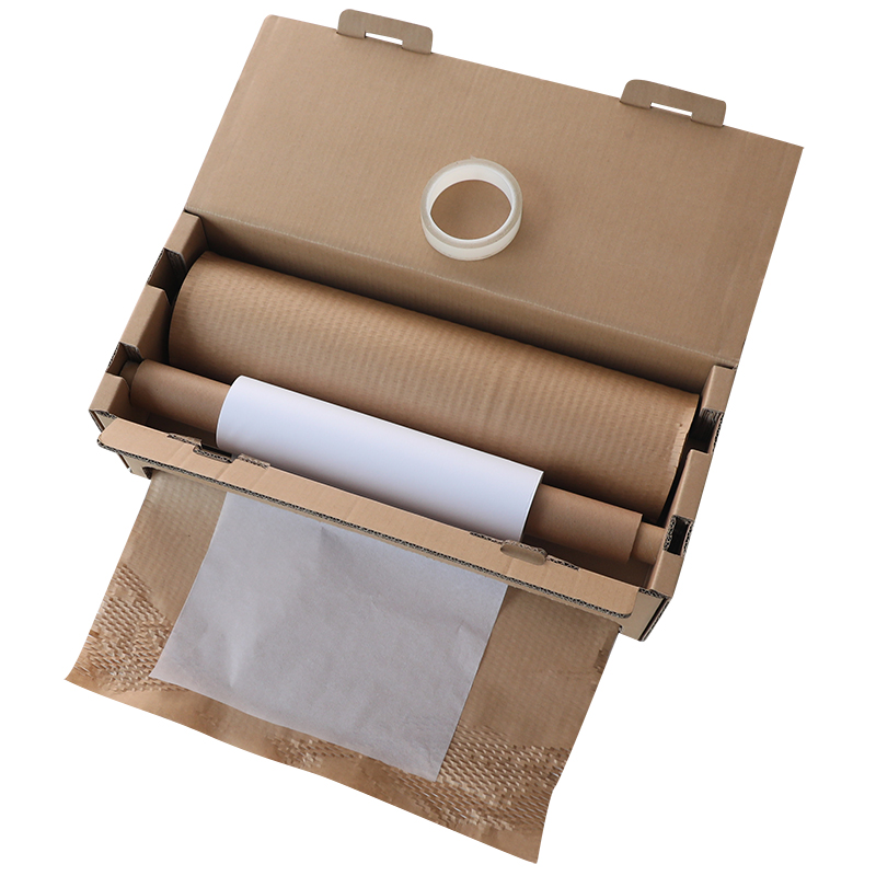 蜂窝缓冲纸套装 快递包装环保蜂窝牛皮纸 环保纸盒拉纸器 缓冲垫纸 厂家批发